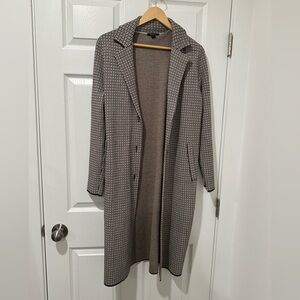 BNWOT RW & Co Sweater Coat Houndstooth Print Sz Sm